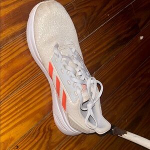 Adidas Women's White and Orange Sneakers